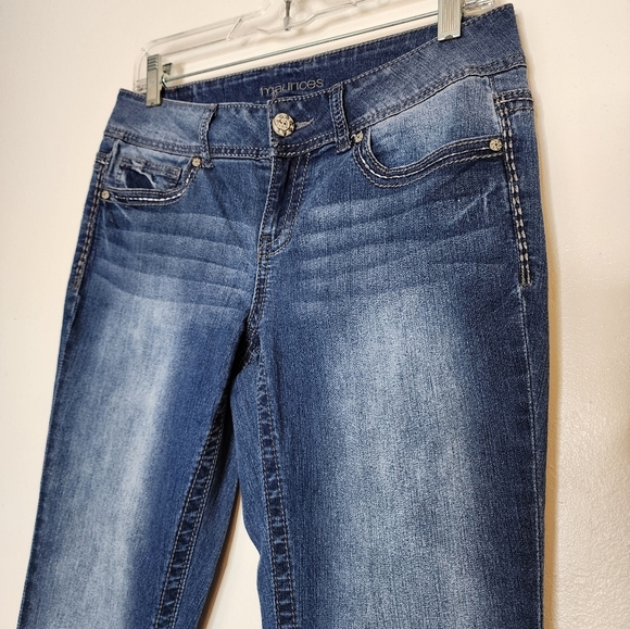 Maurices Denim Flex Jegging Skinny Jean Med Wash Distressed Premium Summer - Picture 11 of 12